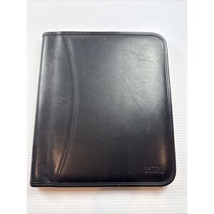Levenger Leather Pro Folio Letter Size Smooth Black  Notebook 13x11"